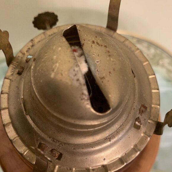 Wood and Brass Oil Lamp Base. 6.5". No Chimney. Beautifully Turned. J3 - Picture 7 of 9